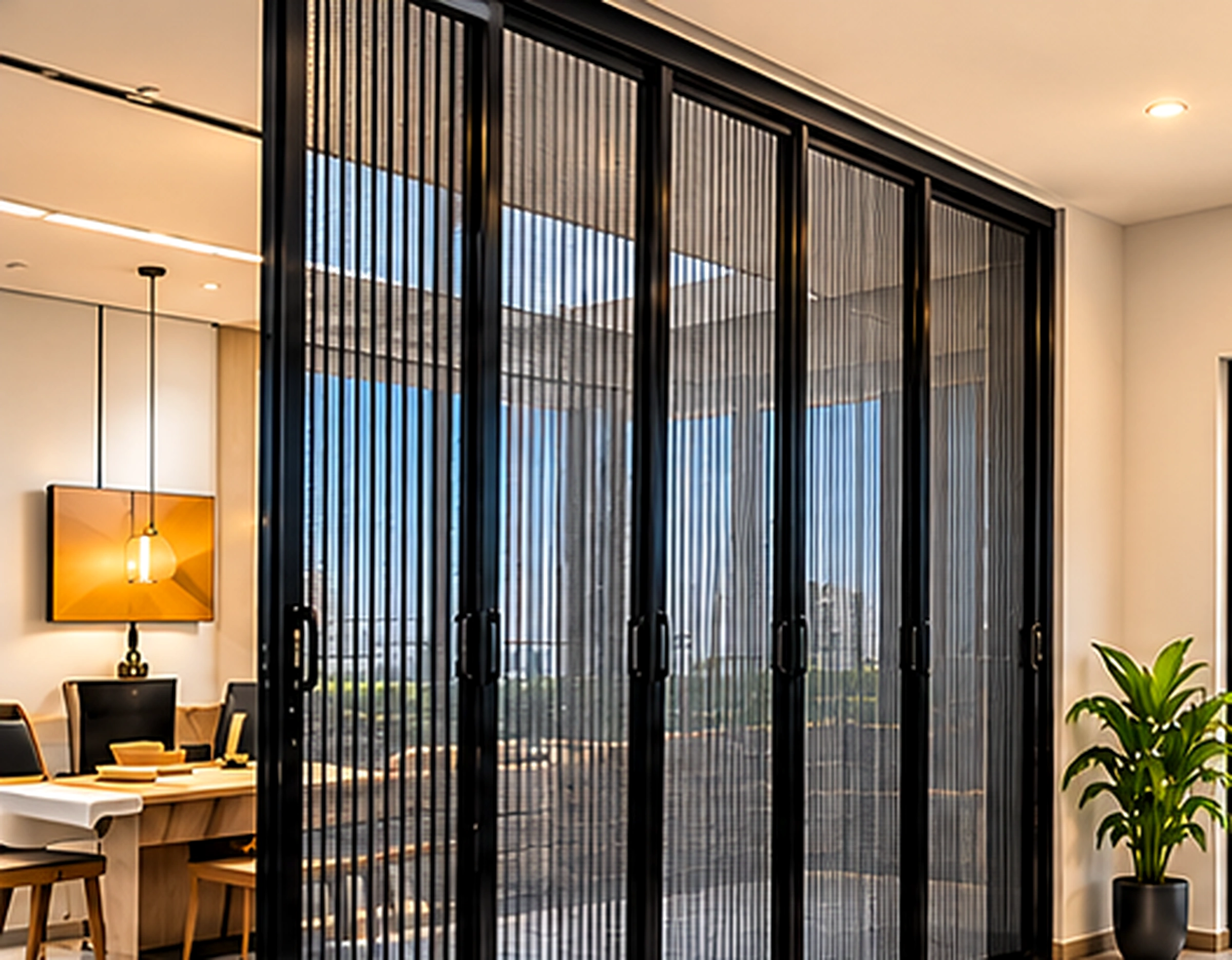 Pleated Mesh for Doors & Windows installation example